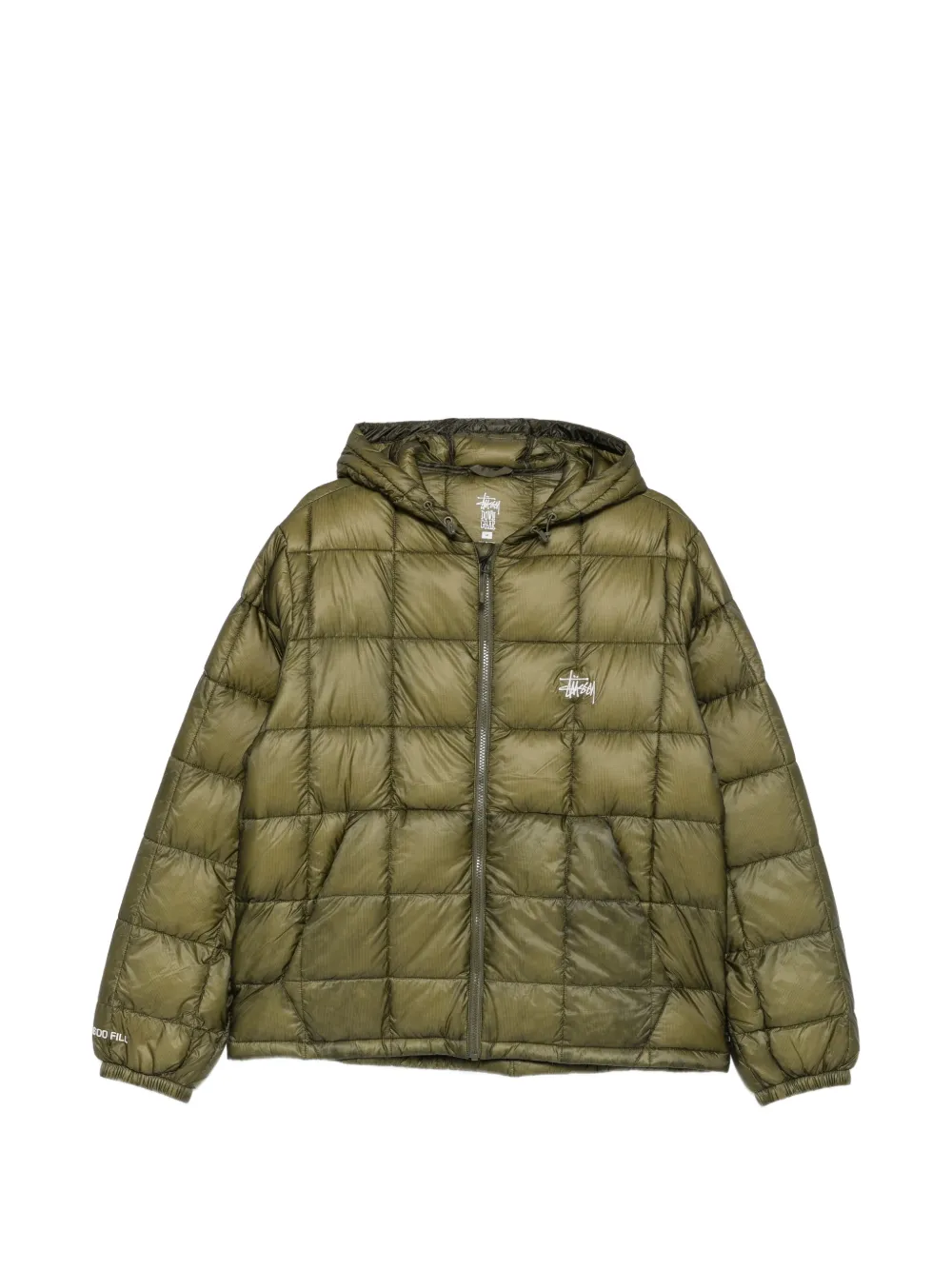 Stüssy quilted hooded puffer jacket - Grün