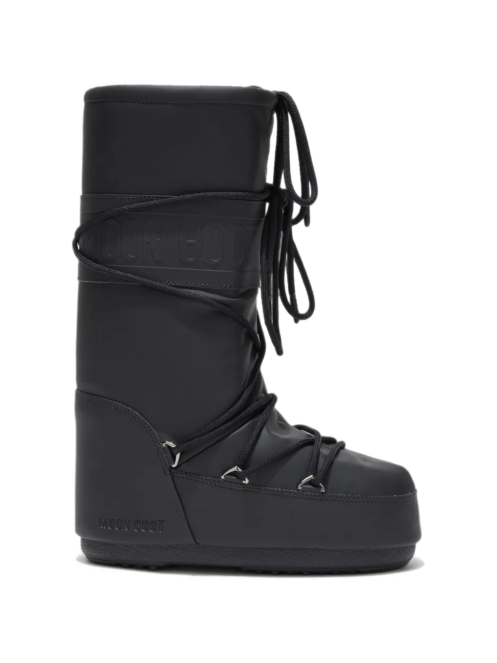 Moon Boot Icon black rubber boots