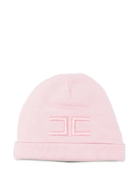 Elisabetta Franchi Kids logo-embroidered beanie hat