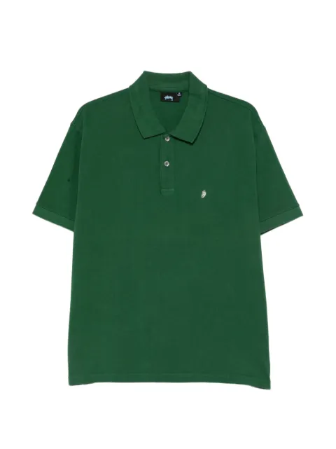 Stüssy logo-embroidered piqué polo shirt