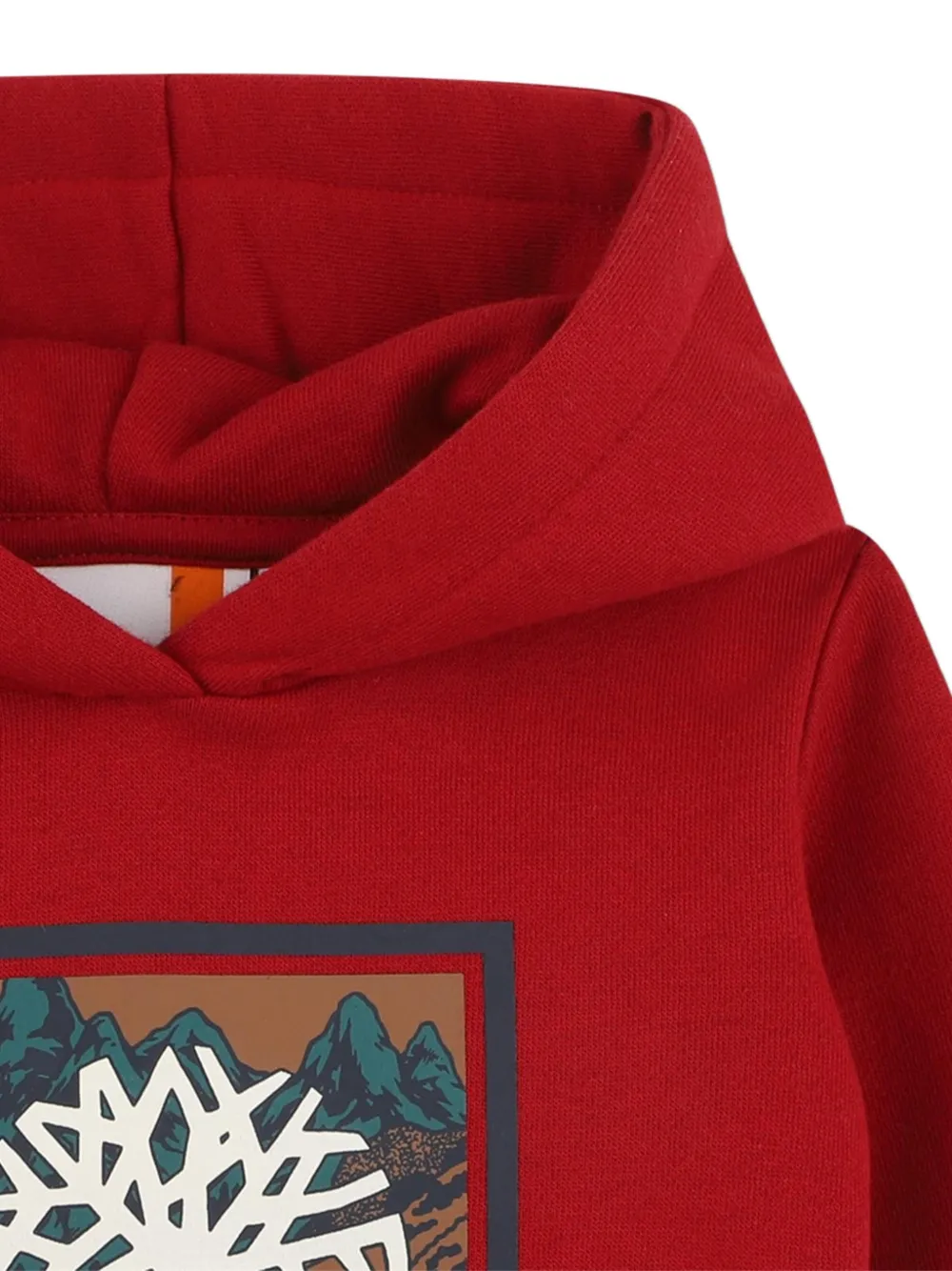 Timberland Kids Hoodie met elleboog-patch en logo-print Rood