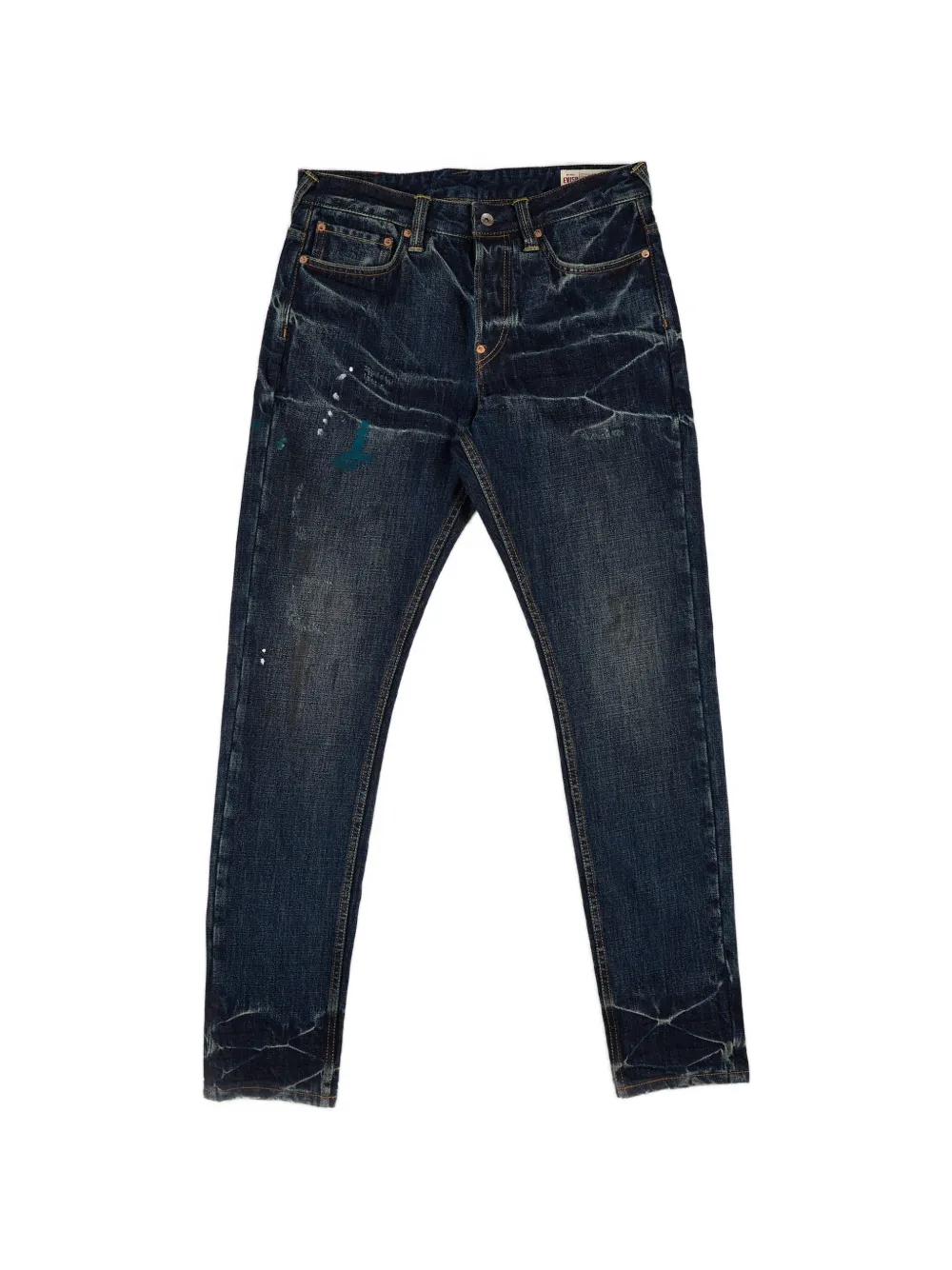 EVISU Seagull-print whiskered jeans