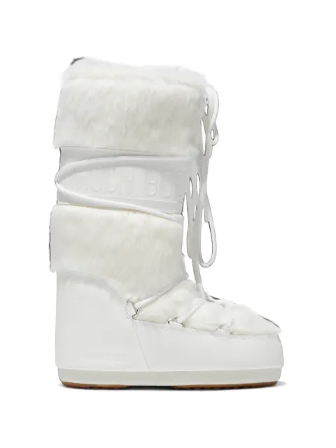 Moon Boot Kids Icon faux-fur panelled boots
