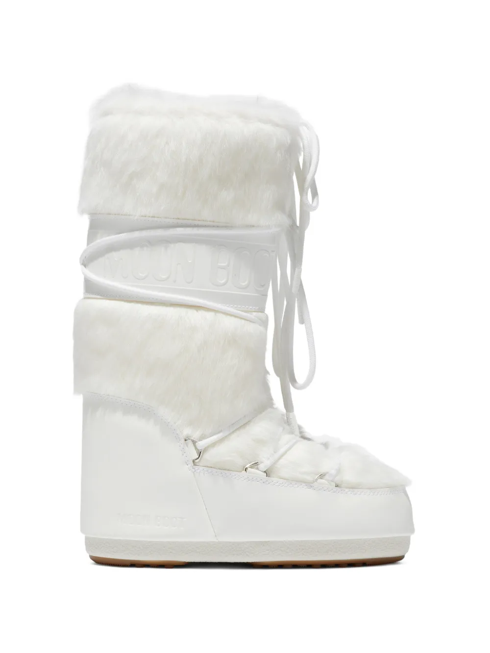 Moon Boot Kids bottines Icon à empiècements en fourrure artificielle - Blanc