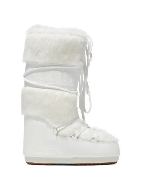 Moon Boot Kids botas Icon con paneles de pelo artificial