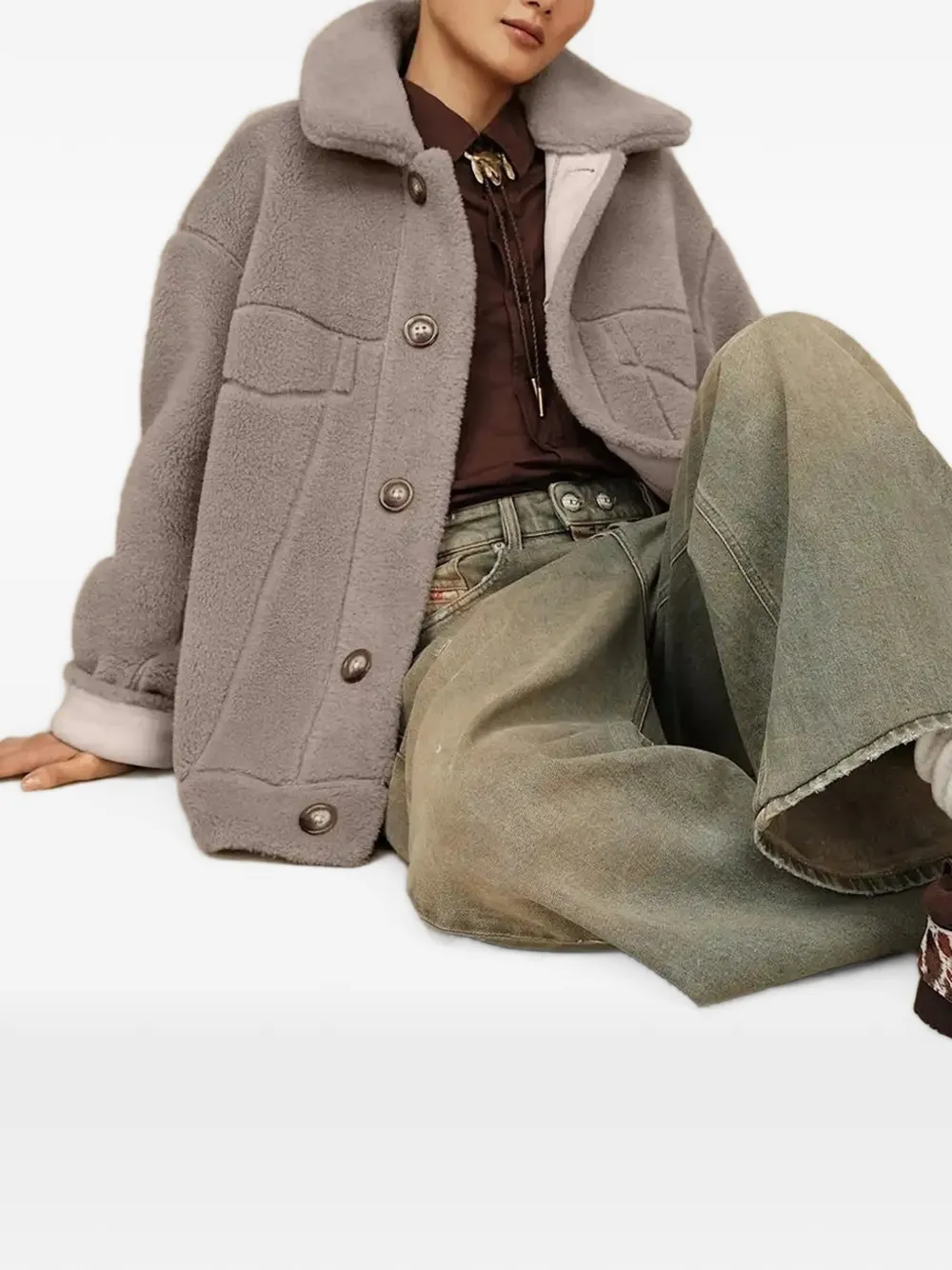 UGG Frankie omkeerbaar truckerjack Beige