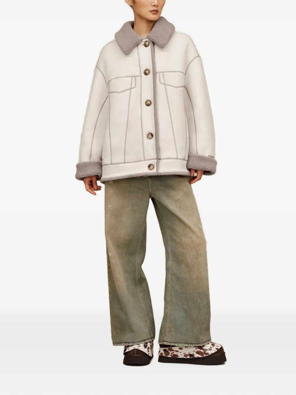 UGG Frankie omkeerbaar truckerjack Beige