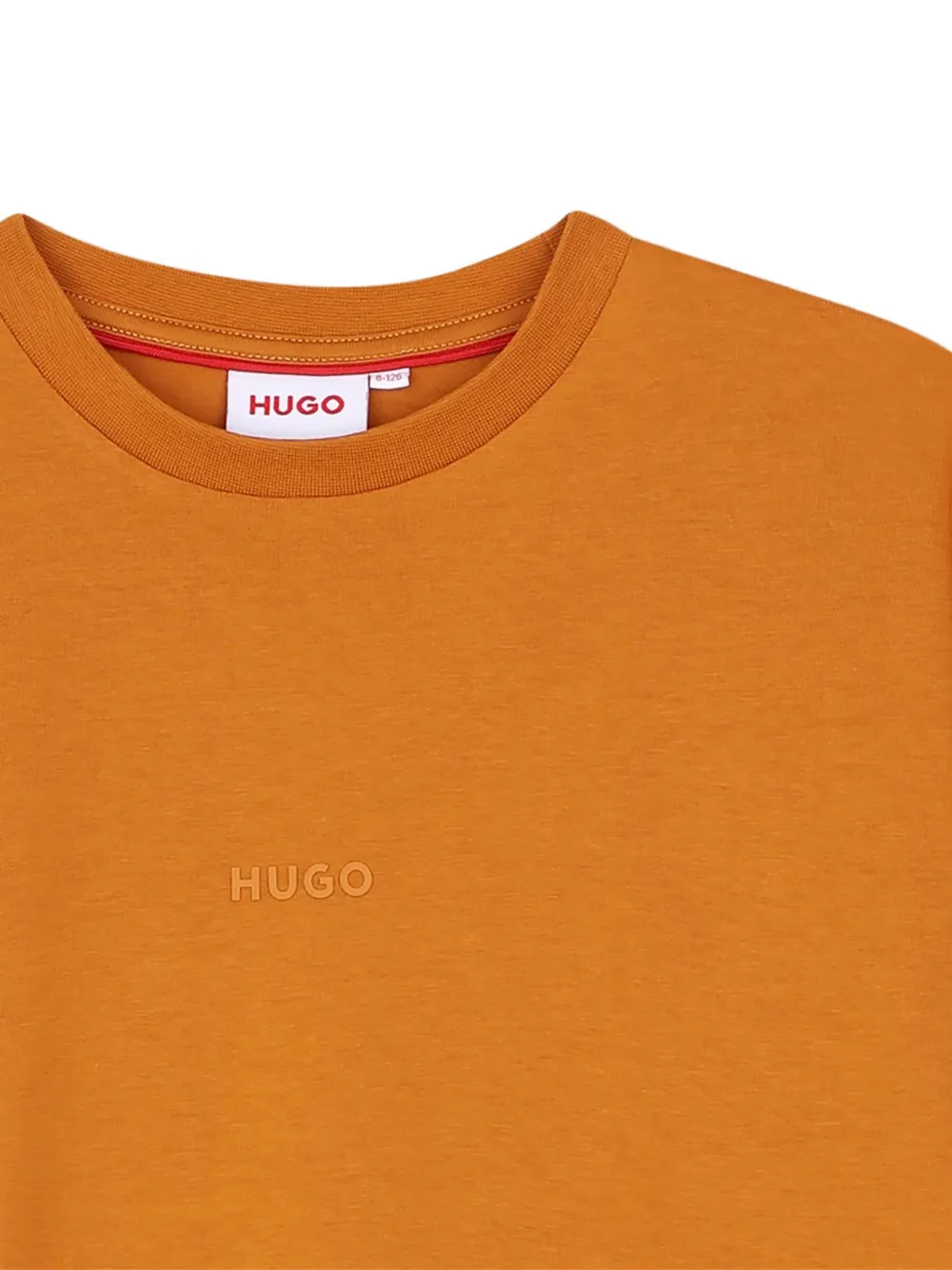 HUGO KIDS T-shirt met logoprint Oranje