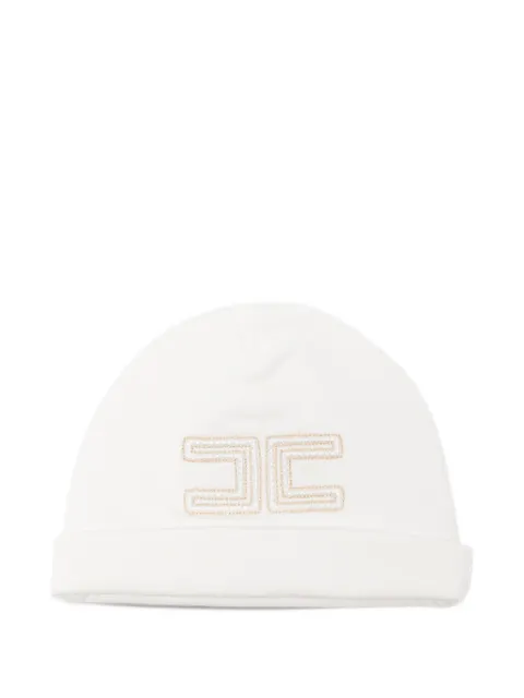 Elisabetta Franchi Kids logo-embroidered beanie hat