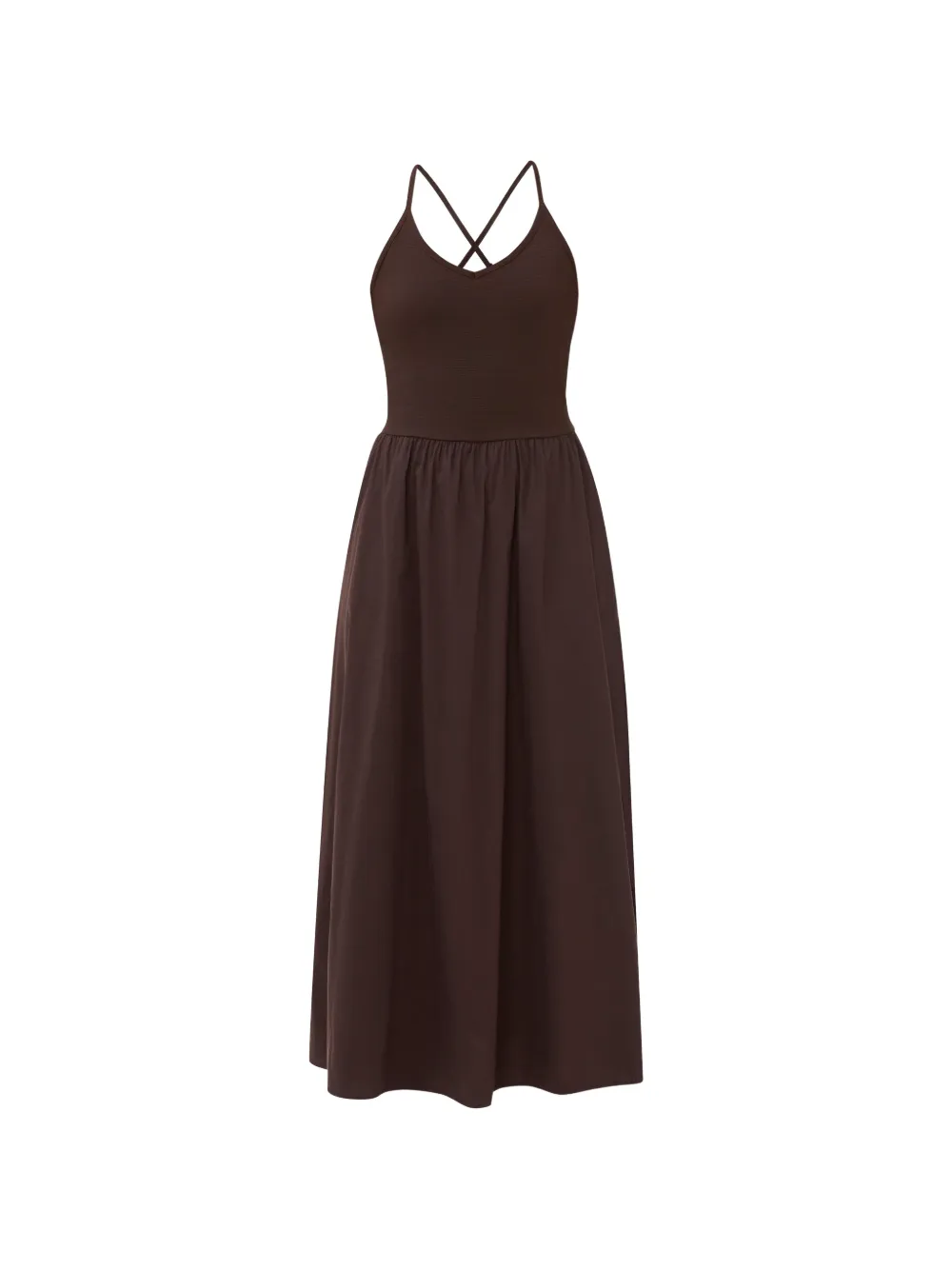 Sweaty Betty ribbed-knit cross-back maxi dress