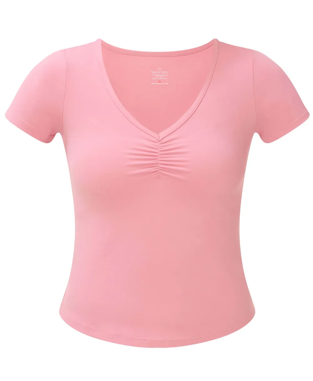 Sweaty Betty Ultimate ruched V-neck T-shirt