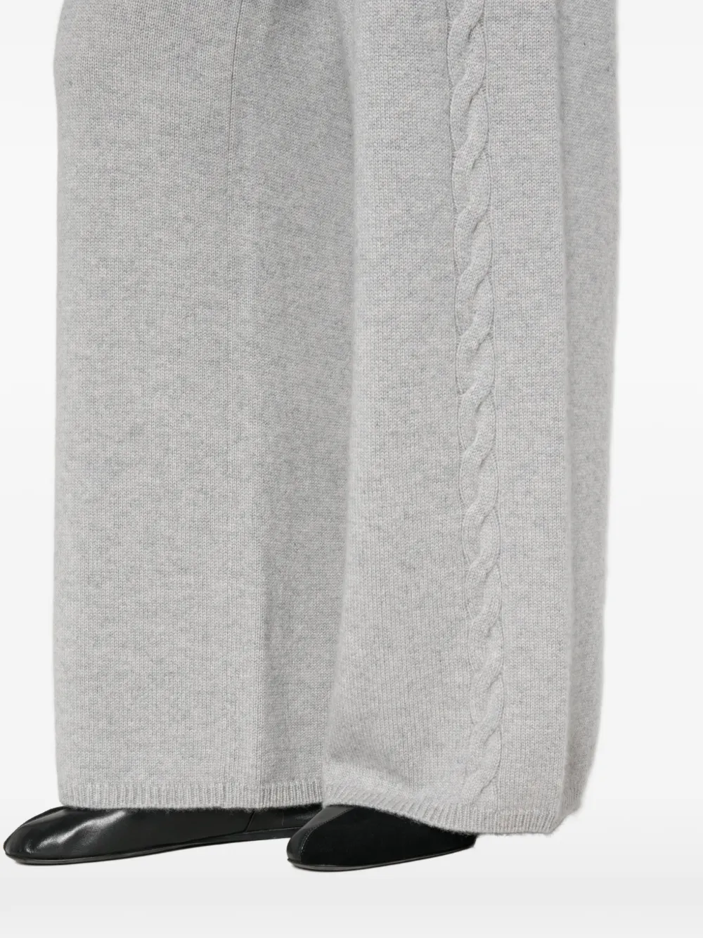 Lisa Yang Olanda cable-knit palazzo pants Grijs