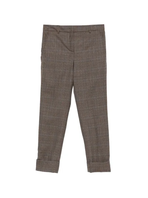 Incotex Prince-of-Wales-check turned-up trousers