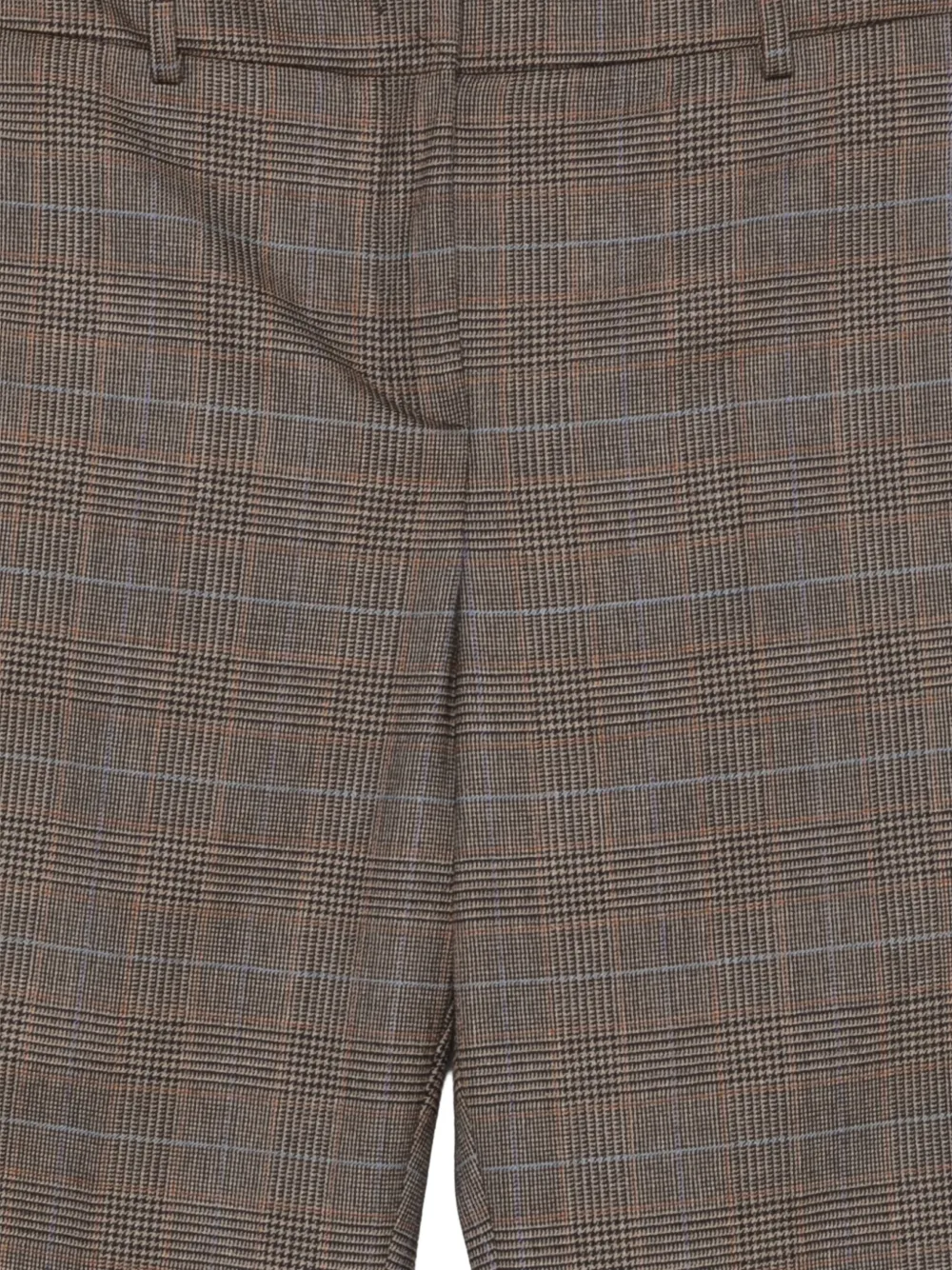 Incotex Broek met Prince of Wales-ruit en omgeslagen pijpen Bruin