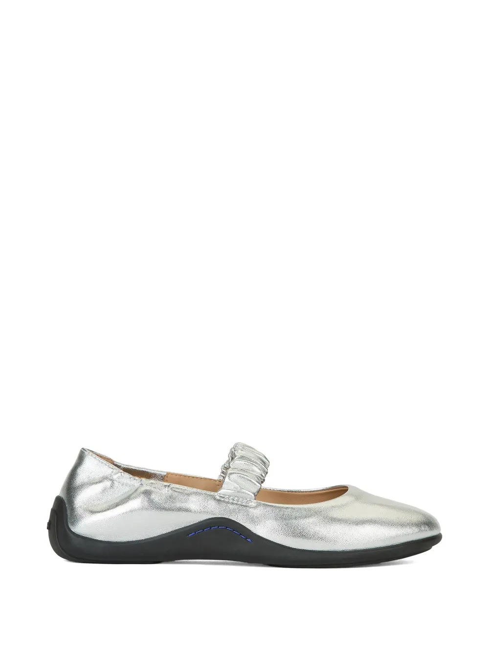 Ash Maya ruched ballet flats - Argento