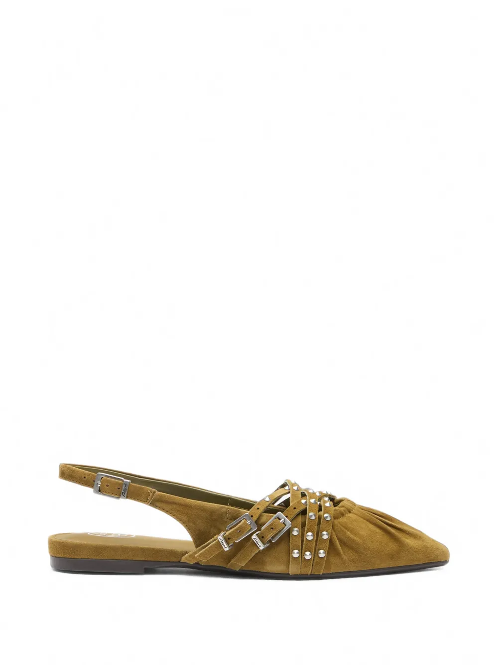Ash Bianca Ballet Flats In Green