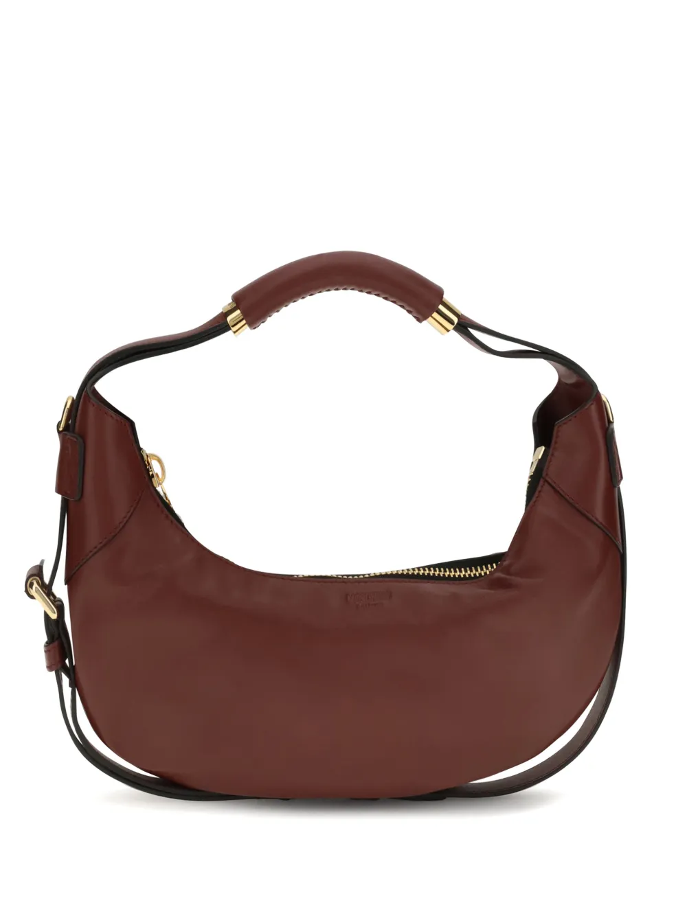 Moschino logo-debossed shoulder bag - Brown