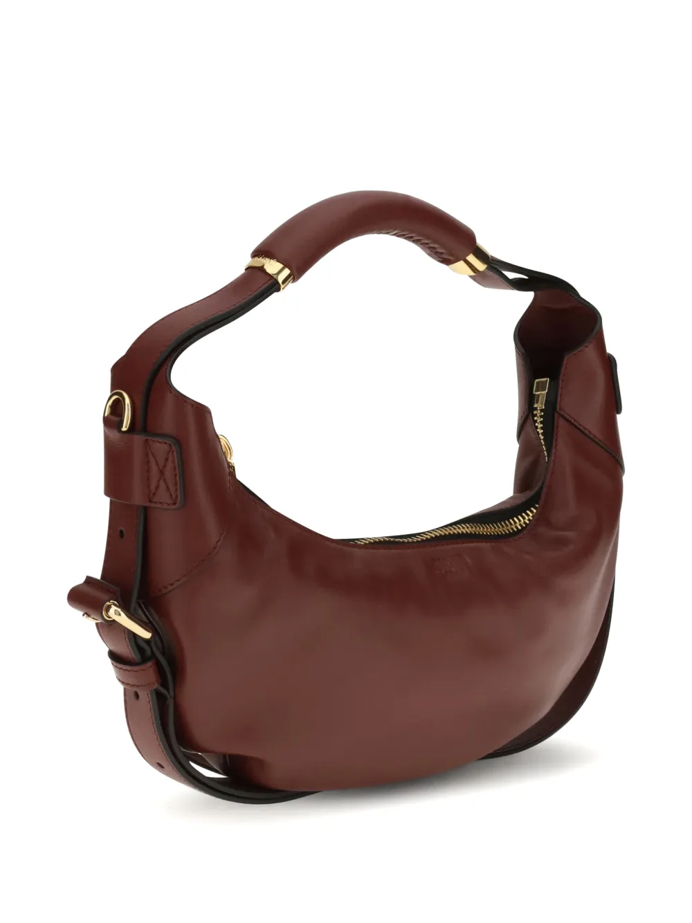 Moschino logo-debossed shoulder bag Bruin