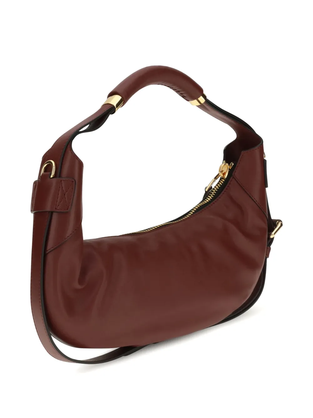 Moschino logo-debossed shoulder bag Bruin