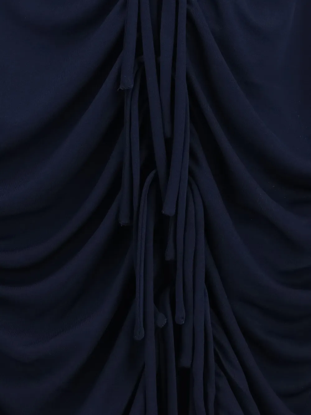 Giorgio Armani Blouse met striksluiting en ruches Blauw