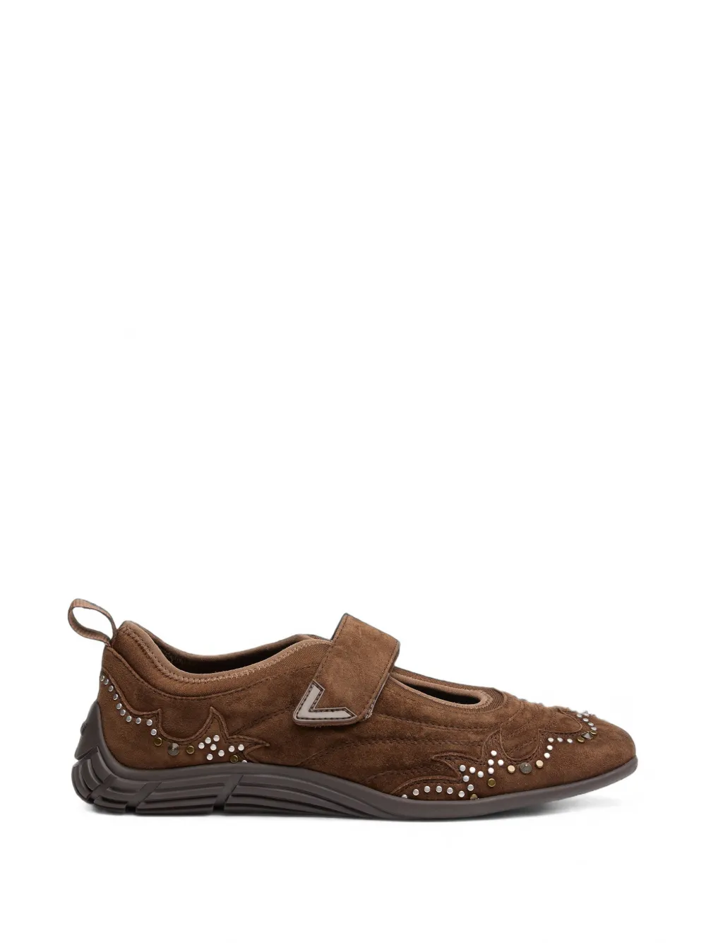 Ash Madga Studs Low-top Sneakers In Brown