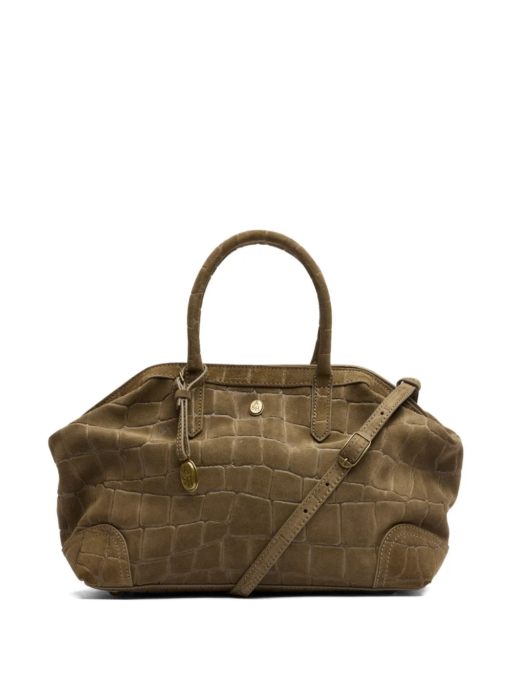 Ash sac à main Justine à effet peau de crocodile - Marron Ash sac à main Justine à effet peau de crocodile - Marron