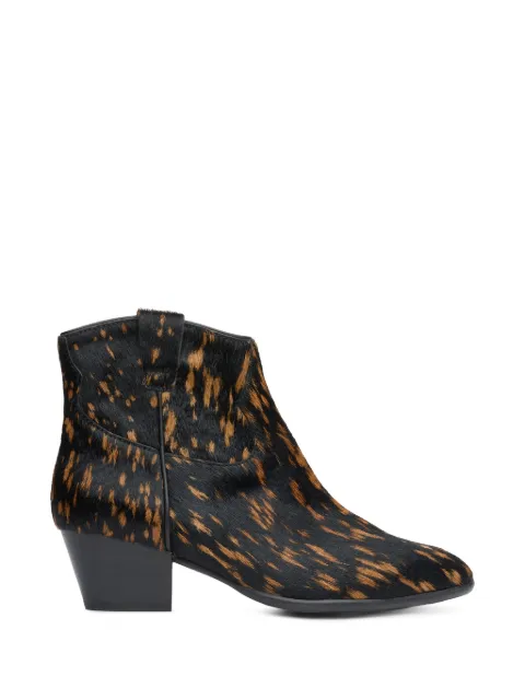 Ash leopard-print ankle boots