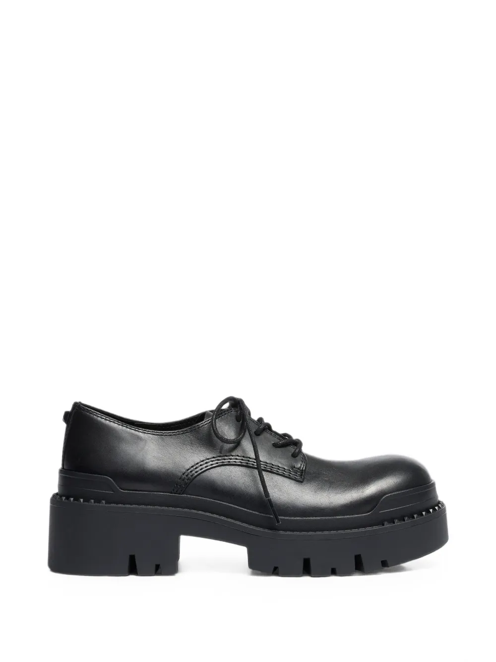 Ash Net Chunky-sole Lace-up Derby Shoes In Black