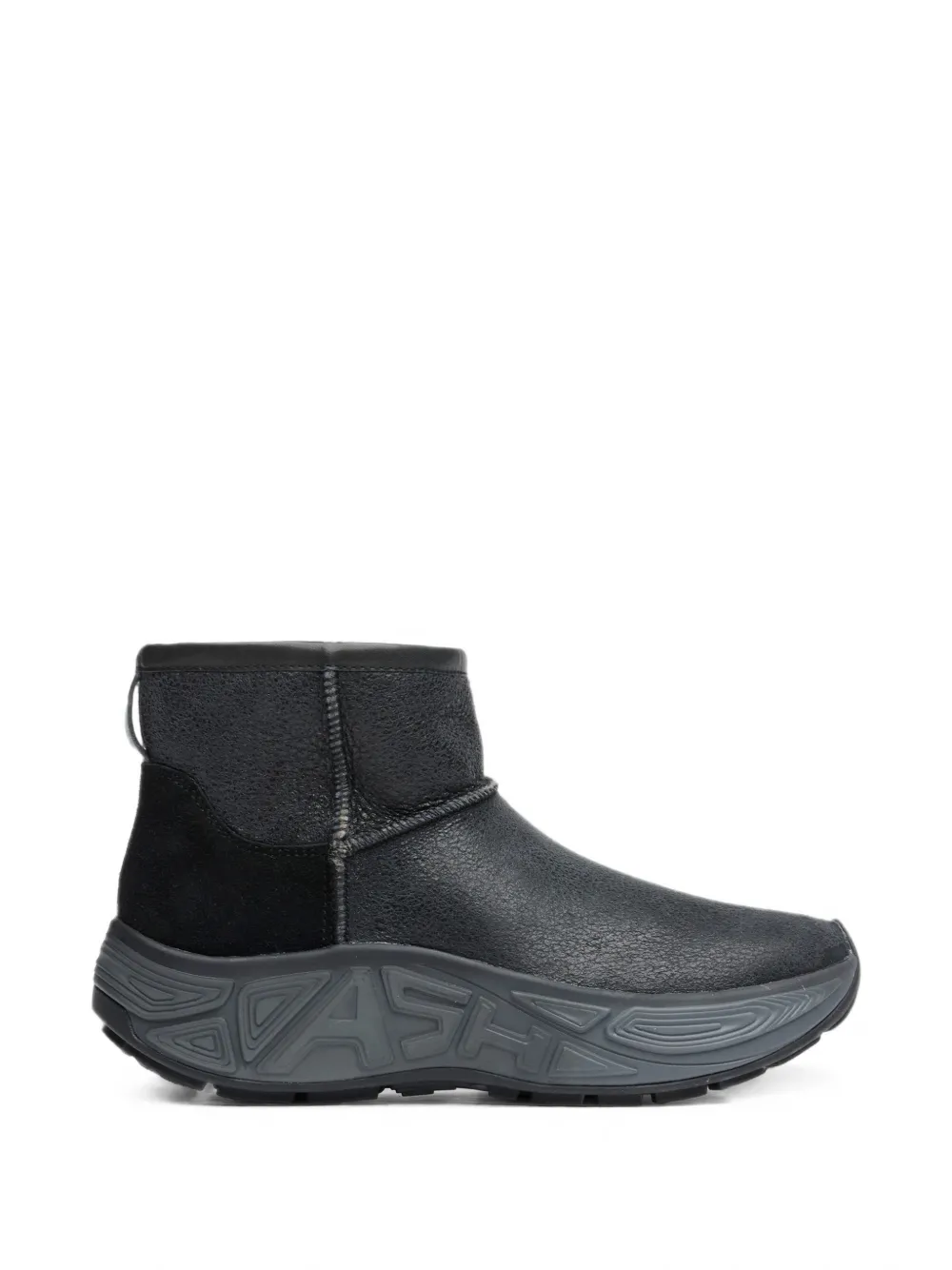 Ash Everest Panelled-leather Ankle Boots In Black