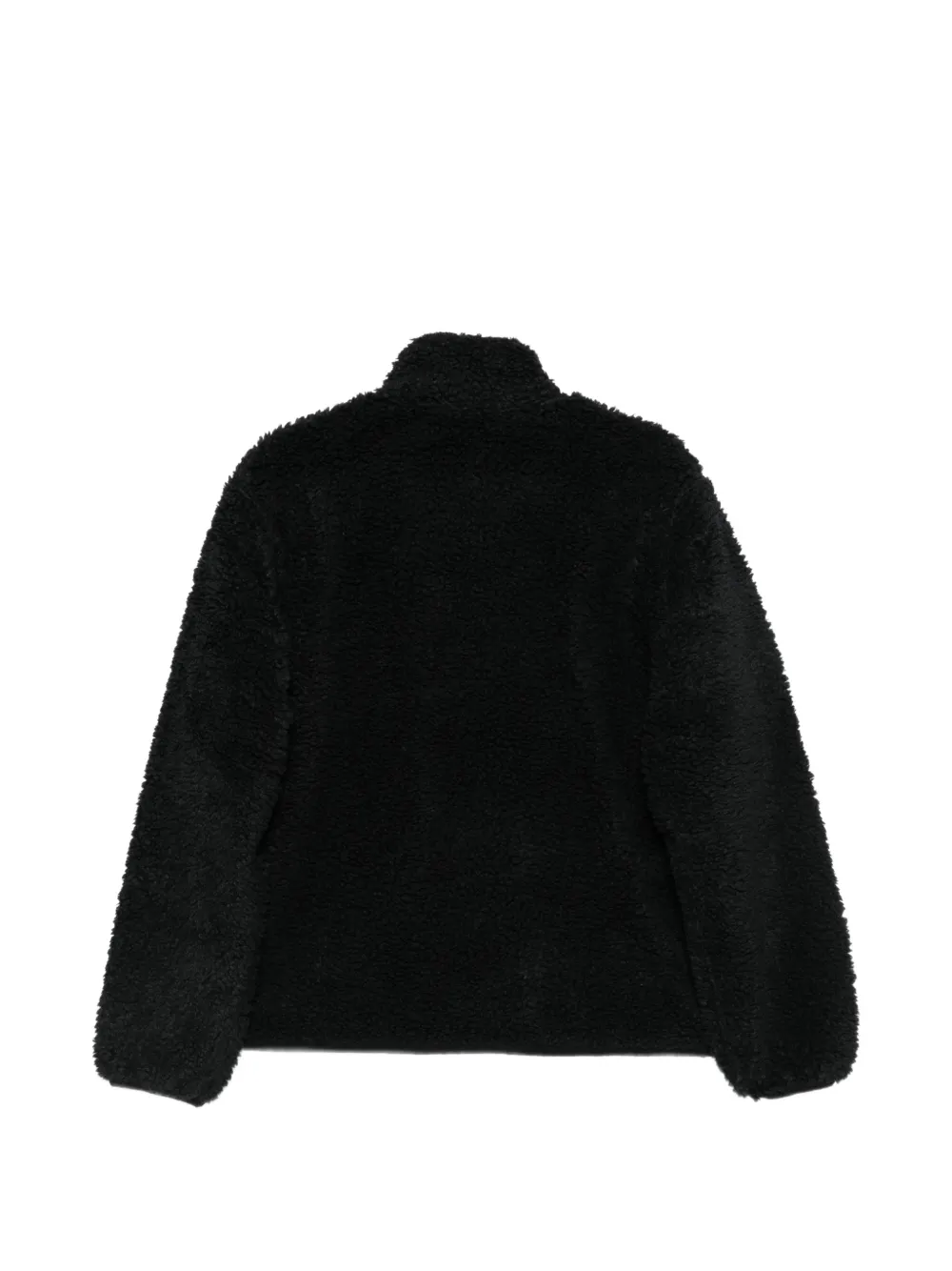 Stüssy fleece-texture zip-up jacket Zwart