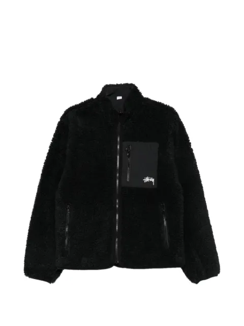 Stüssy fleece-texture zip-up jacket