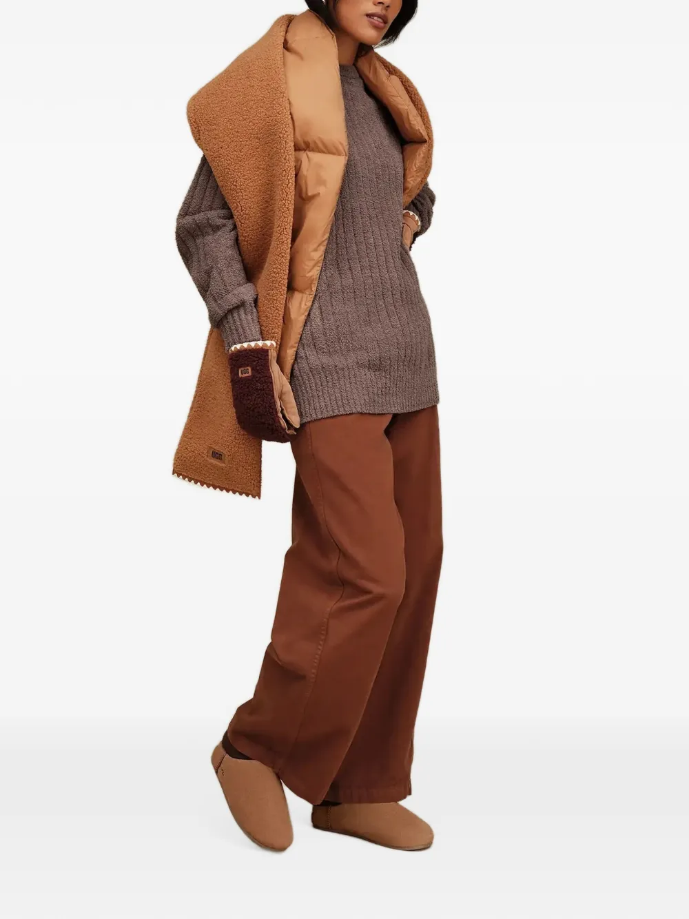 UGG Ribgebreide trui Bruin