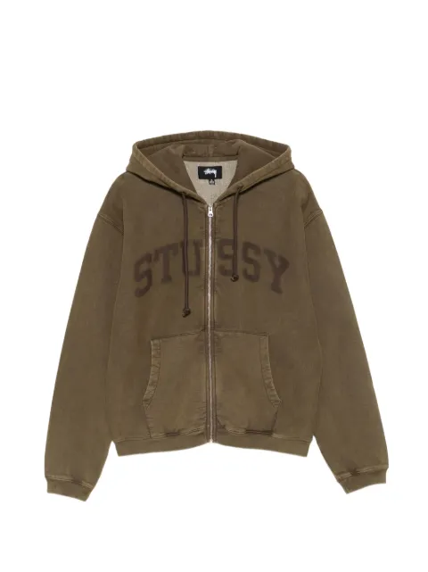 Stüssy logo-print zip-up hoodie