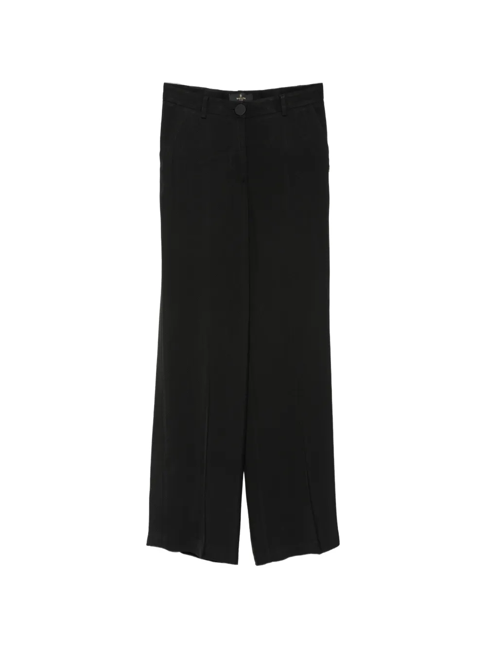 Babylone Paris logo-plaque wide-leg trousers - Noir