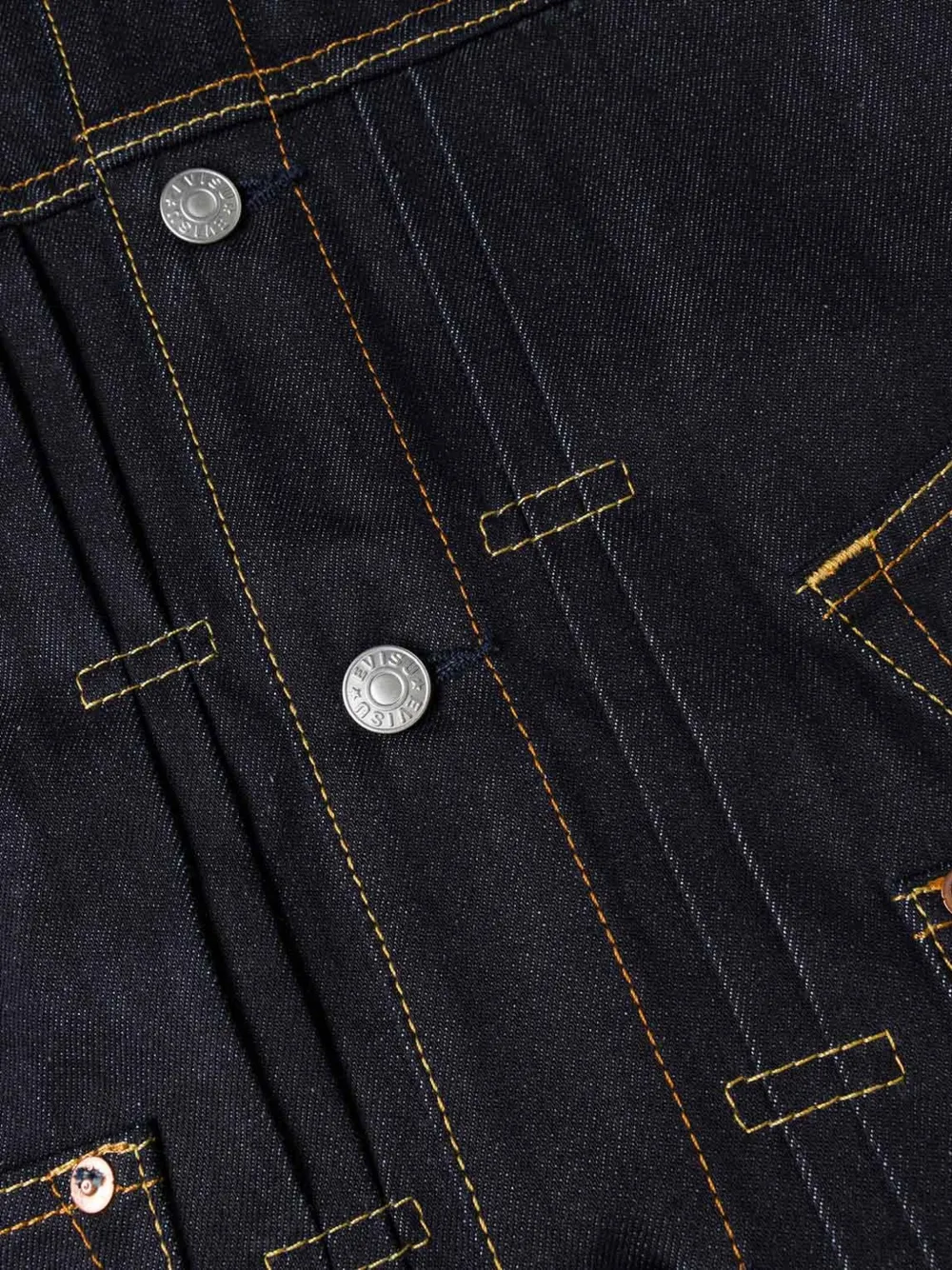 EVISU Denim jack met Seagull-print Blauw
