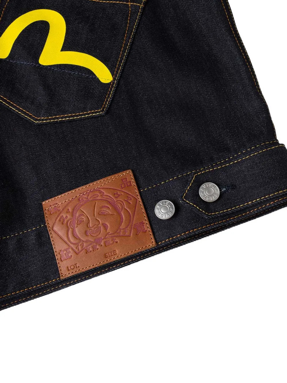 EVISU Denim jack met Seagull-print Blauw
