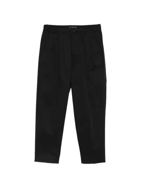 Low Brand pleated elasticated-waist straight-leg trousers