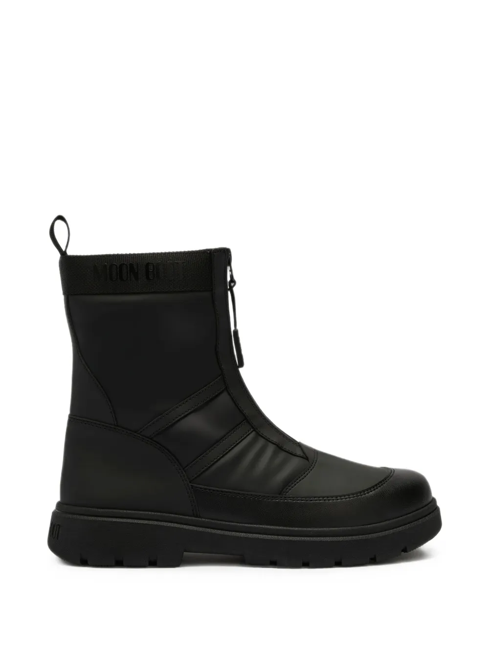 Moon Boot Combat zip black boots