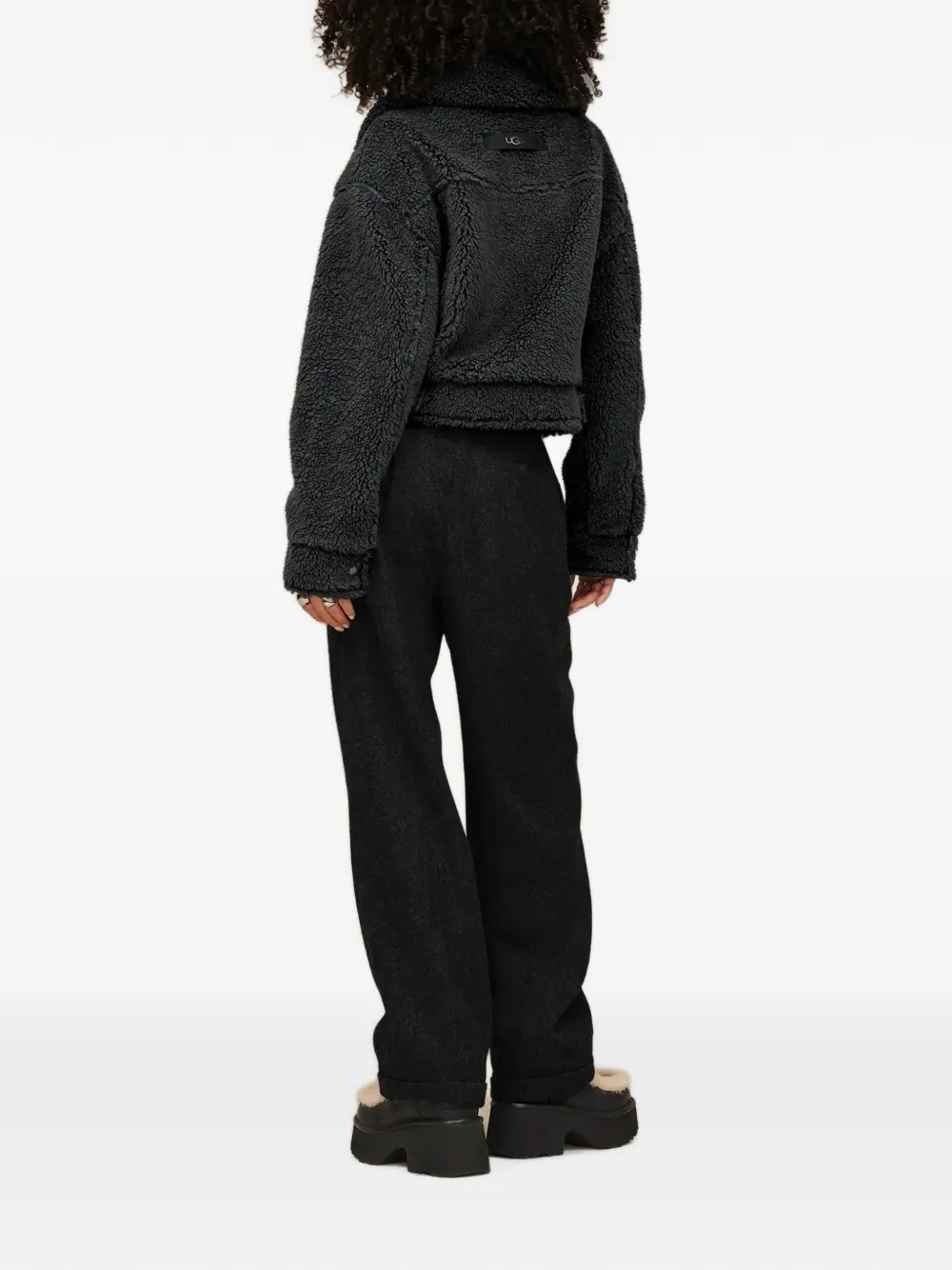 UGG Frankie truckerjack van imitatielamswol Zwart