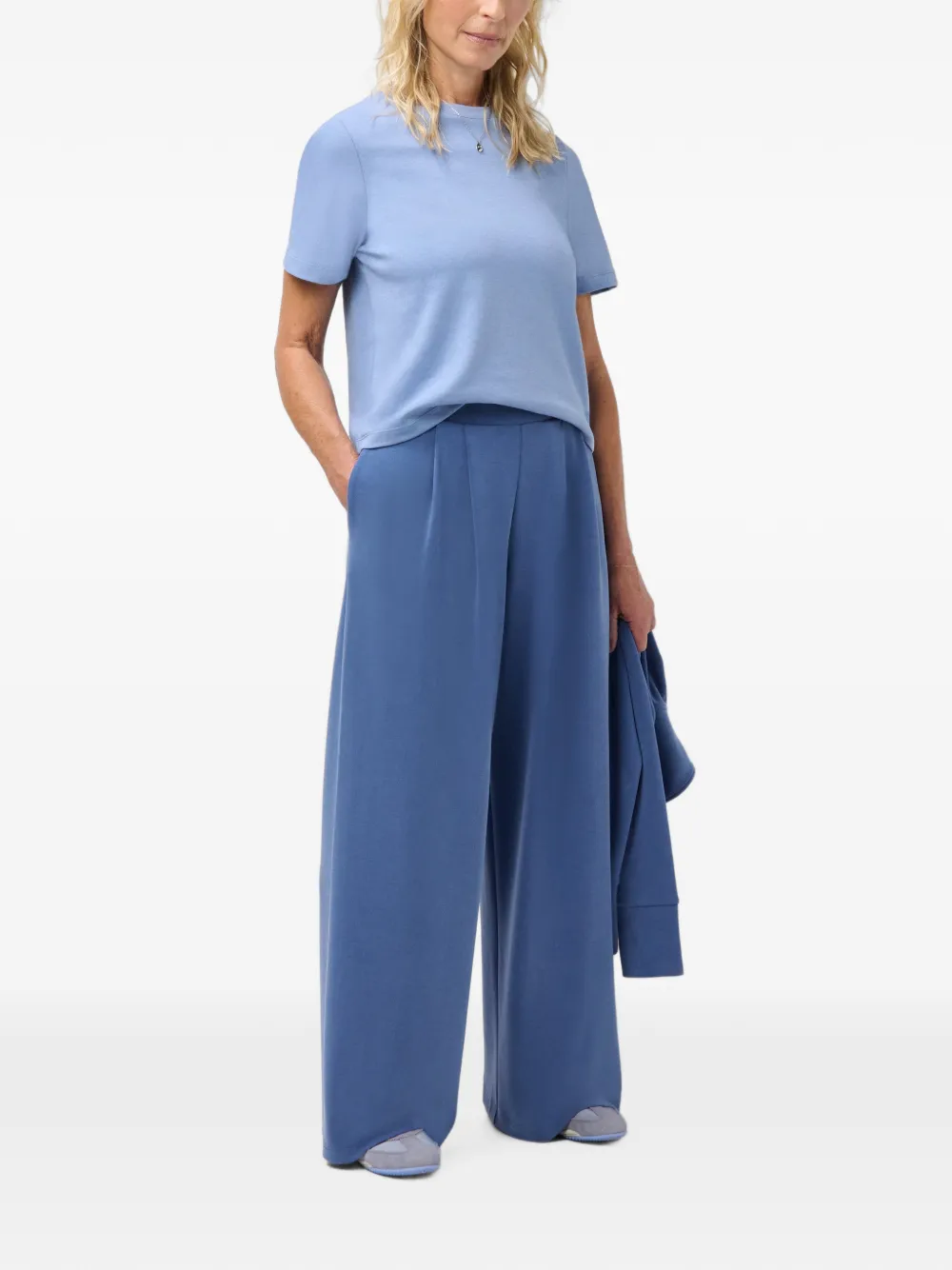 Sweaty Betty Sand Wash trainingsbroek met wijde pijpen Blauw