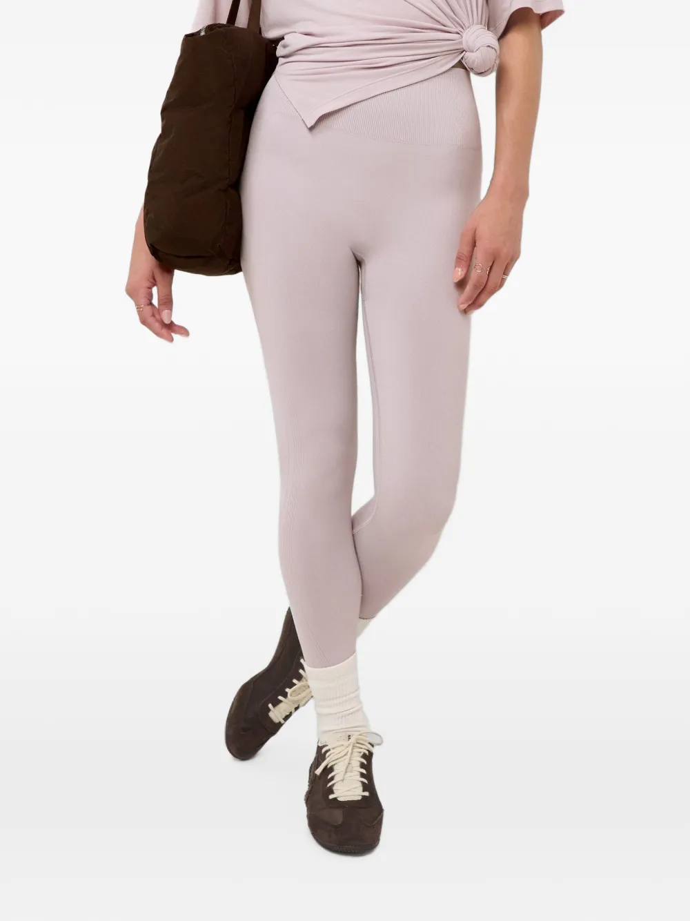 Sweaty Betty seamless ribbed-knit leggings - Rosa