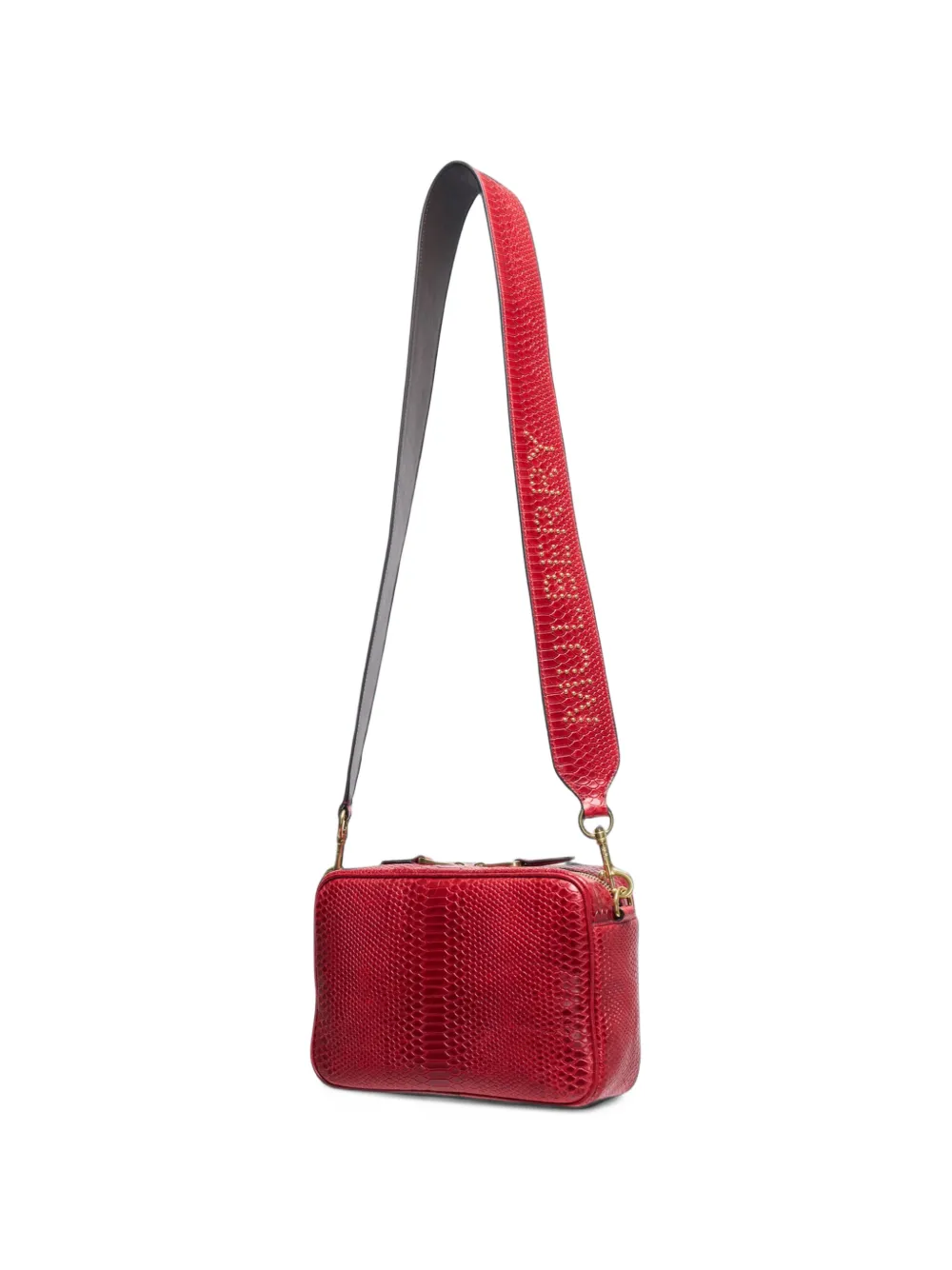 Mulberry Darley snake-print camera bag Rood
