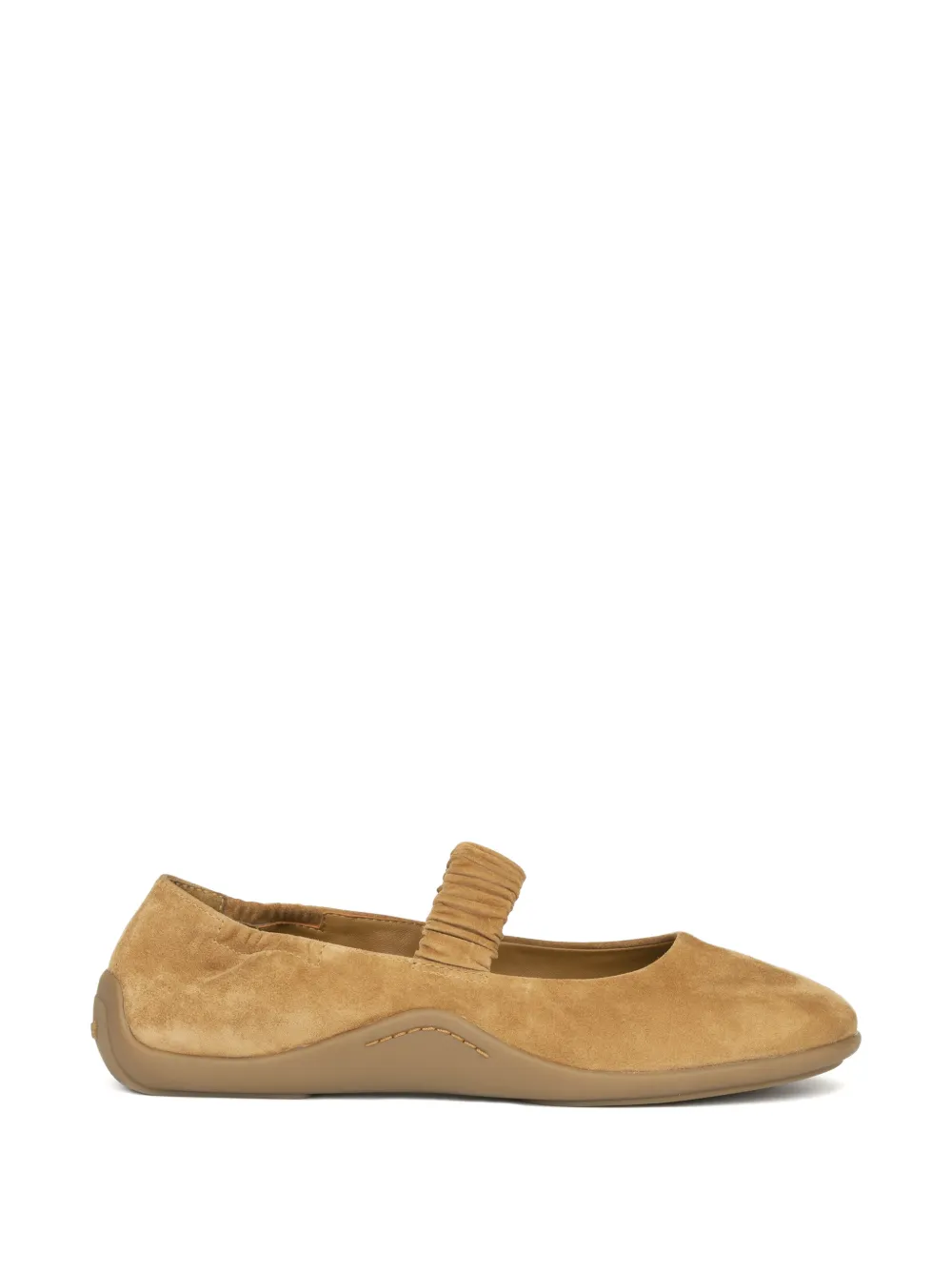 Ash Maya ruched ballet flats - Marrone