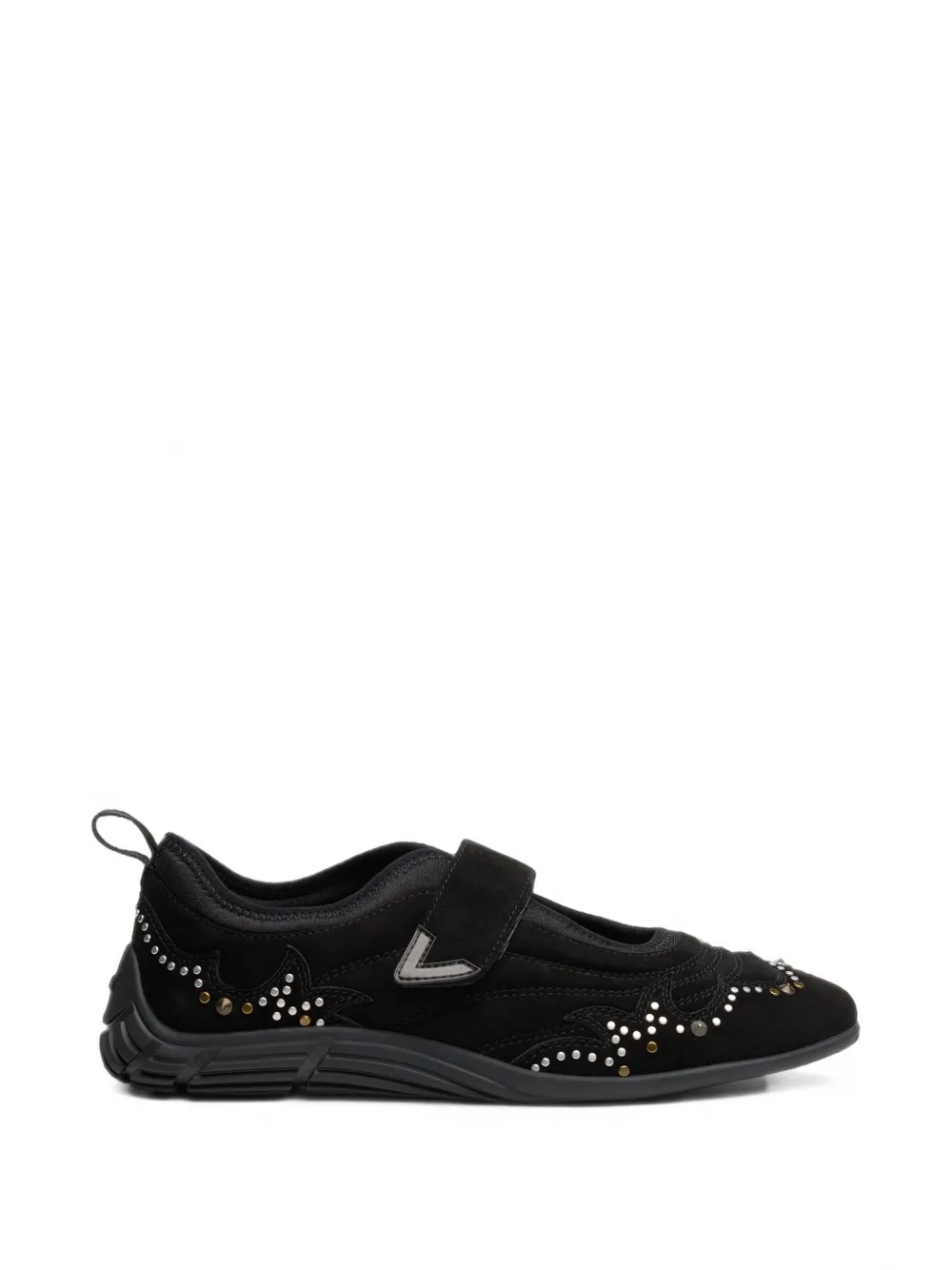 Ash Magda Stud-embellished Slip-on Sneakers In Black