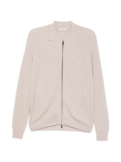 Ferrante ribbed-knit zip-up cardigan