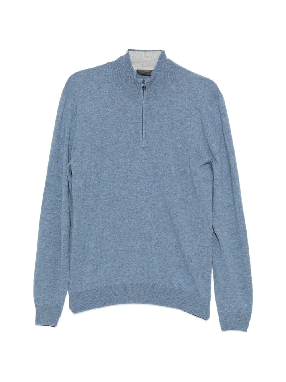 Ferrante quarter-zip knitted sweater - Bleu Ferrante quarter-zip knitted sweater - Bleu