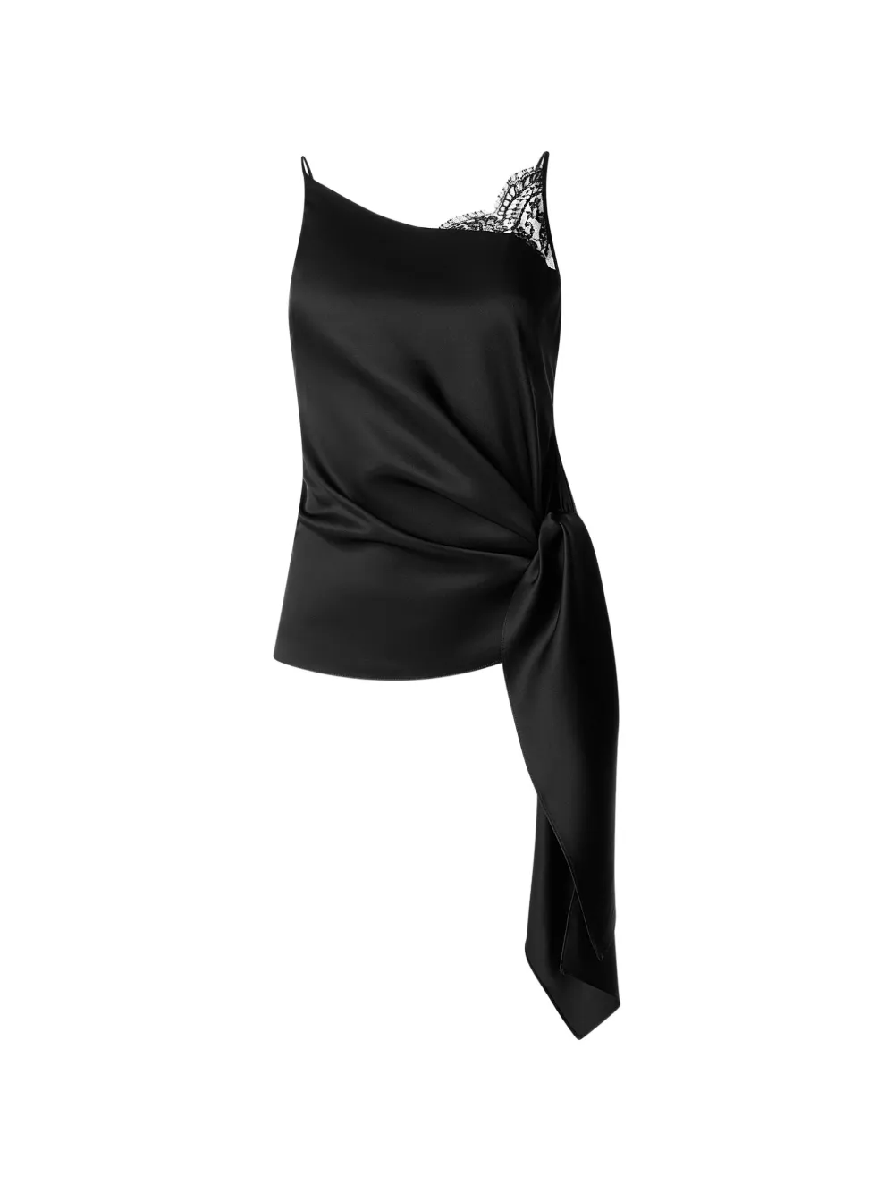 IL VOLO lace-trim knotted top