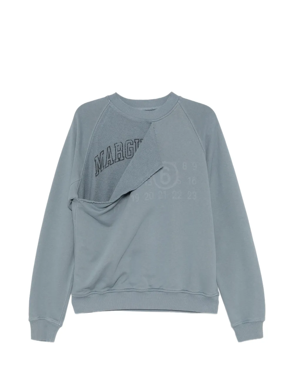 MM6 Maison Margiela Felpa effetto vissuto a strati - Blu