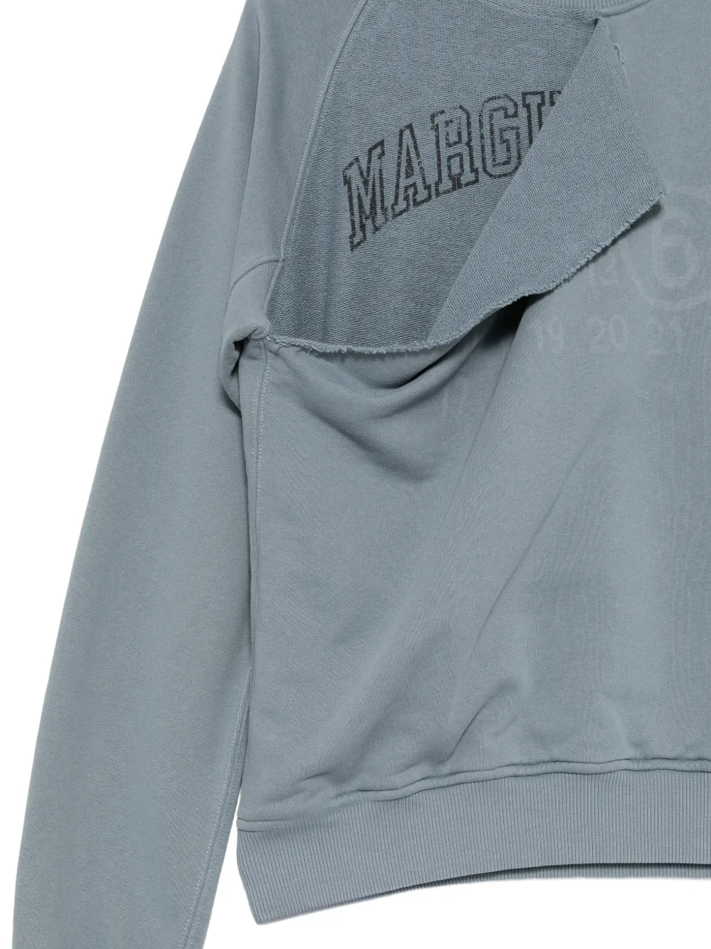 MM6 Maison Margiela Gerafelde gelaagde sweater Blauw