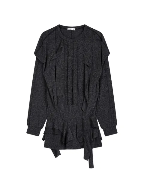 Open YY blusa manga larga con volantes